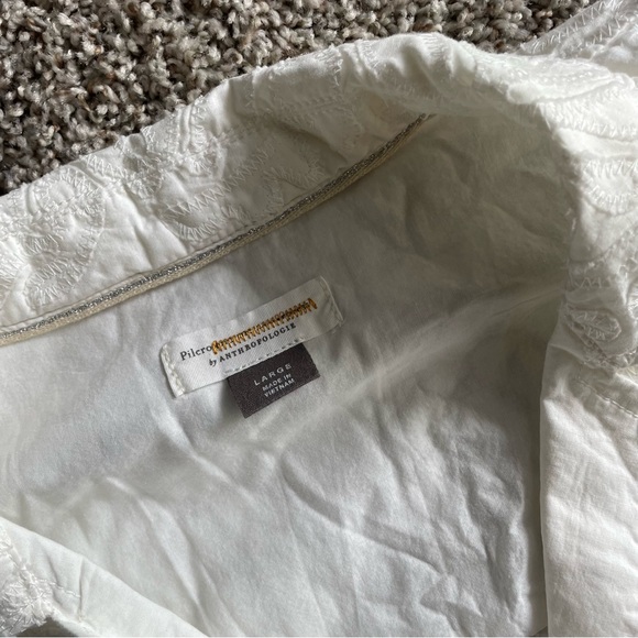 ⚡️SOLD⚡️Anthropologie White Blouse - Picture 5 of 6